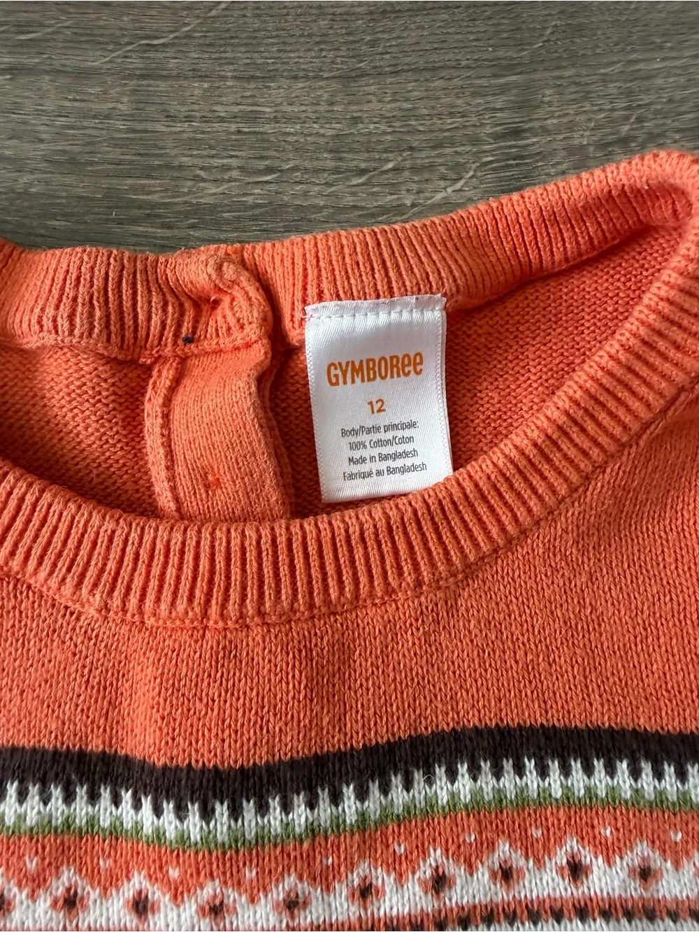 Gymboree Orange Pumpkin Knit Dress with Matching Hat & Tights, Sz. 12